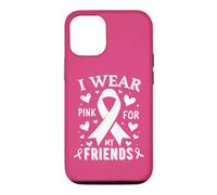 Je Porte du Rose pour sensibiliser Mes Amis au Cancer Coque pour iPhone 12/12 Pro