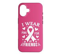 Je Porte du Rose pour sensibiliser Mes Amis au Cancer Coque pour iPhone 16