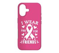 Je Porte du Rose pour sensibiliser Mes Amis au Cancer Coque pour iPhone 17