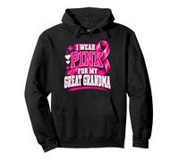 Je Porte du Rose pour sensibiliser Mon arrière Grand-mère au Cancer du Sein Sweat à Capuche
