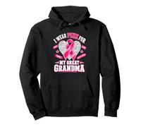 Je Porte du Rose pour sensibiliser Mon arrière Grand-mère au Cancer du Sein Sweat à Capuche