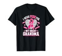 Je Porte du Rose pour sensibiliser Mon arrière Grand-mère au Cancer du Sein T-Shirt Graphique avec Valeur