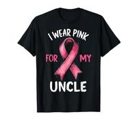 Je Porte du Rose pour sensibiliser Mon Oncle au Cancer T-Shirt