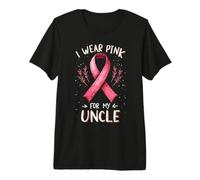 Je Porte du Rose pour sensibiliser Mon Oncle au Cancer T-Shirt Haut de Gamme