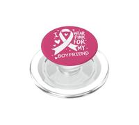 Je Porte du Rose pour sensibiliser Mon Petit ami au Cancer PopSockets PopGrip pour MagSafe