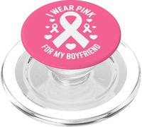 Je Porte du Rose pour sensibiliser Mon Petit ami au Cancer PopSockets PopGrip pour MagSafe