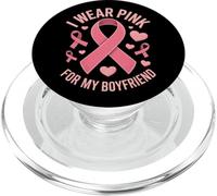 Je Porte du Rose pour sensibiliser Mon Petit ami au Cancer PopSockets PopGrip pour MagSafe