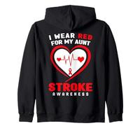 Je Porte du Rouge pour la Sensibilisation à l'AVC de ma Tante Sweat à Capuche