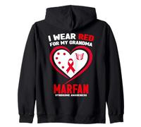 Je Porte du Rouge pour la Sensibilisation au Syndrome de ma Grand-mère Marfan Sweat à Capuche