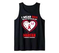 Je Porte du Rouge pour la Sensibilisation au Syndrome de Marfan de ma Belle-sœur Débardeur