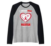 Je Porte du Rouge pour la Sensibilisation au Syndrome de Marfan de ma Belle-sœur Manche Raglan