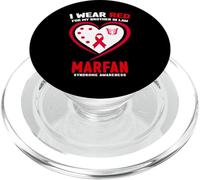 Je Porte du Rouge pour la Sensibilisation au Syndrome de Marfan de Mon Beau-frère PopSockets PopGrip pour MagSafe