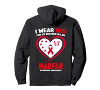 Je Porte du Rouge pour la Sensibilisation au Syndrome de Marfan de Mon Beau-frère Sweat à Capuche