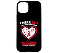 Je Porte du Rouge pour la Sensibilisation aux Troubles de la Coagulation de ma Belle-mère Coque pour iPhone 15 Plus