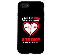 Je Porte du Rouge pour ma Sensibilisation à l'AVC de Mon Beau-père Coque pour iPhone SE (2020) / 7/8