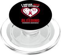 Je Porte du Rouge pour Moi-même Sensibilisation aux Troubles de la Coagulation PopSockets PopGrip pour MagSafe