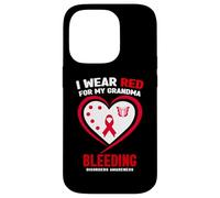 Je Porte du Rouge pour sensibiliser ma Grand-mère aux Troubles de la Coagulation Coque pour iPhone 14 Pro