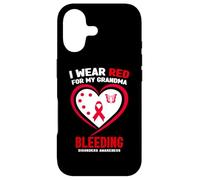 Je Porte du Rouge pour sensibiliser ma Grand-mère aux Troubles de la Coagulation Coque pour iPhone 17