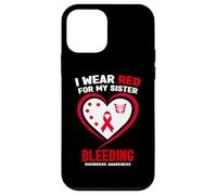 Je Porte du Rouge pour sensibiliser ma sœur aux Troubles de la Coagulation Coque pour iPhone 12 Mini