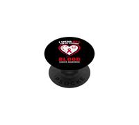 Je Porte du Rouge pour sensibiliser Mon Beau-père au Cancer du Sang PopSockets PopGrip Adhésif