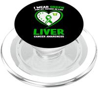 Je Porte du Vert pour la Sensibilisation au Cancer du Foie de Mon Beau-père PopSockets PopGrip pour MagSafe