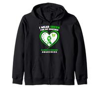 Je Porte du Vert pour la Sensibilisation au Syndrome de Clou de Girofle de Mon frère Sweat à Capuche