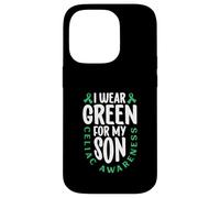 Je porte du vert pour mon fils - Zöliakie Awareness Coque pour iPhone 14 Pro
