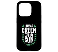 Je porte du vert pour mon fils - Zöliakie Awareness Coque pour iPhone 15 Pro