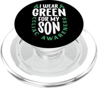 Je porte du vert pour mon fils - Zöliakie Awareness PopSockets PopGrip pour MagSafe