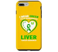 Je Porte du Vert pour sensibiliser ma Petite-Fille au Cancer du Foie Coque pour iPhone 7 Plus/8 Plus