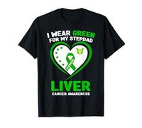 Je Porte du Vert pour sensibiliser Mon Beau-père au Cancer du Foie T-Shirt