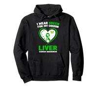 Je Porte du Vert pour sensibiliser Mon Cousin au Cancer du Foie Sweat à Capuche