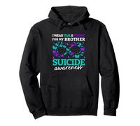 Je Porte du Violet et du Bleu Sarcelle pour prévenir Le Suicide de Mon frère Sweat à Capuche