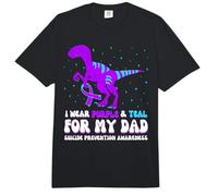 Je Porte du Violet et du Bleu Sarcelle pour sensibiliser Mon père à la prévention du Suicide Comfort Colors Adult Heavyweight T-Shirt