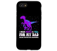 Je Porte du Violet et du Bleu Sarcelle pour sensibiliser Mon père à la prévention du Suicide Coque pour iPhone SE (2020) / 7/8