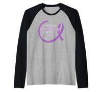 Je Porte du Violet pour ma mère Alzheimer Meme Manche Raglan