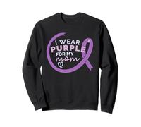 Je Porte du Violet pour ma mère Alzheimer Meme Sweatshirt