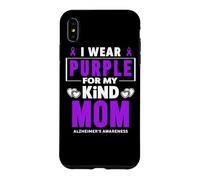 Je Porte du Violet pour ma mère Sensibilisation à la maladie d'Alzheimer Coque pour iPhone XS Max