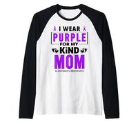 Je Porte du Violet pour ma mère Sensibilisation à la maladie d'Alzheimer Manche Raglan