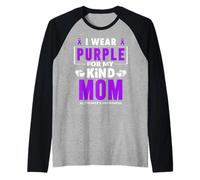 Je Porte du Violet pour ma mère Sensibilisation à la maladie d'Alzheimer Manche Raglan