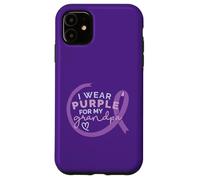 Je Porte du Violet pour Mon Grand-PÈRE Meme d'Alzheimer Coque pour iPhone 11