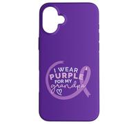 Je Porte du Violet pour Mon Grand-PÈRE Meme d'Alzheimer Coque pour iPhone 16 Plus