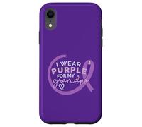Je Porte du Violet pour Mon Grand-PÈRE Meme d'Alzheimer Coque pour iPhone XR