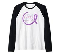 Je Porte du Violet pour Mon Grand-PÈRE Meme d'Alzheimer Manche Raglan
