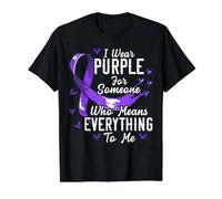 Je Porte du Violet pour Quelqu'un Qui représente Tout pour Moi T-Shirt Graphique avec Valeur