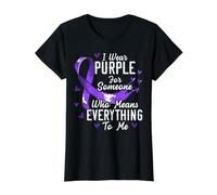 Je Porte du Violet pour Quelqu'un Qui représente Tout pour Moi T-Shirt Graphique avec Valeur