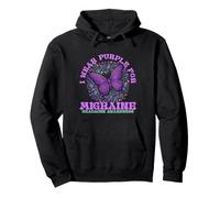 Je Porte du Violet pour sensibiliser à la migraine Sweat à Capuche