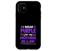 Je Porte du Violet pour sensibiliser ma Belle-mère à la maladie d'Alzheimer Coque pour iPhone 11