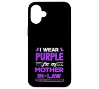 Je Porte du Violet pour sensibiliser ma Belle-mère à la maladie d'Alzheimer Coque pour iPhone 16 Plus