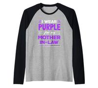Je Porte du Violet pour sensibiliser ma Belle-mère à la maladie d'Alzheimer Manche Raglan